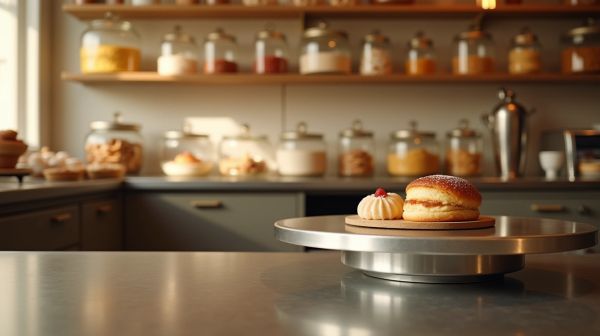 Optimisez vos créations pâtissières avec un plateau tournant